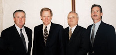 PMMI executive board officers: (from left) Charles D. Yuska, Bernard M. McPheely, Mel Bahr, Robert S. Potdevin.
