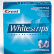 P&G's new Crest Whitestrips contain 56 individually wrapped dental whitening strips packed in this colorful folding carton.