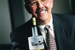 David Van de Velde (shown above) could be called the 'curator' of the Vincent Van Gogh line of spirits. The vodka bottles (right