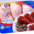 Process-printed flexography in seven colors by Robbie Manufacturing, the graphics carry the traditional Pilgrim's Pride look wit