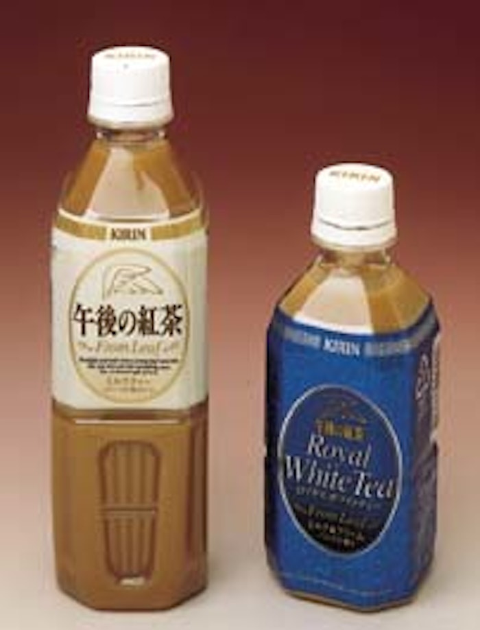Kirin aseptically fills either 350- or 500-mL PET bottles at 900/min on its new line.