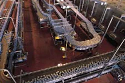 Touch screen (inset) provides centralized monitoring and control of the entire production line (below).