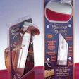 The impact of the mirrored product and graphics appeal of the offset-printed cardstock shine through the high-clarity clamshells