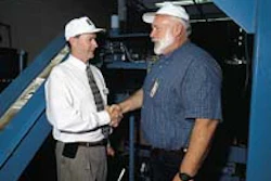 Cooperation between Boyd's (manager Jerry Vawter at left) and OR-OSHA (represented by Mike Lulay) improved worker safety.