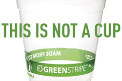 CONVERSATION-STARTER. Advertising for Eco-Products ' line of polylactic acid cold cups suggests that the item represents more th