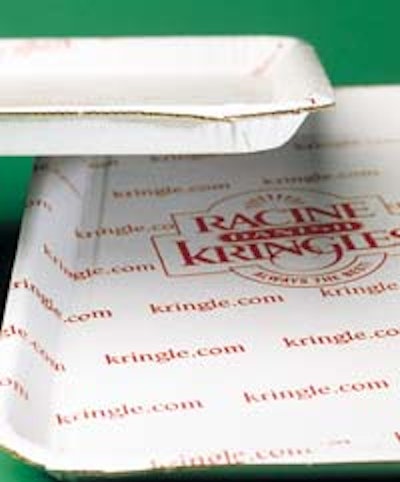 RDK now uses a thermoformed corrugated tray with printing on the front liner.