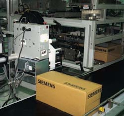 At the end of the new line, a thermal-transfer print-and-apply tamp labeler applies a label with product identification and othe
