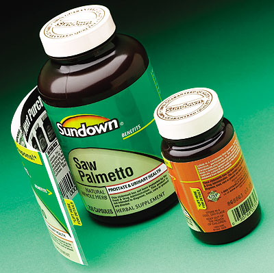 A three-ply label includes a tear-off coupon, plus a reinforced tab on the outside that can be reattached to the base label.