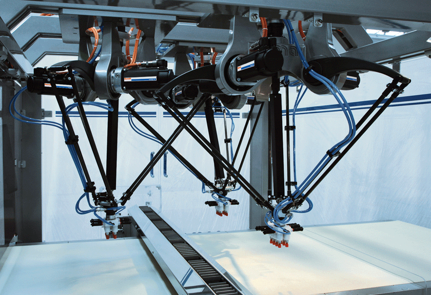 One Control. A single MLC control moves all the robots and does intelligent load balancing.