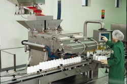 The electronic tablet counter (above) is a twin-style system that funnels tablets down two parallel paths and into containers. A