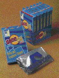 Dehumidifier bags are overwrapped in film and sold in a colorful carton that?s merchandised at retail in a paperboard display