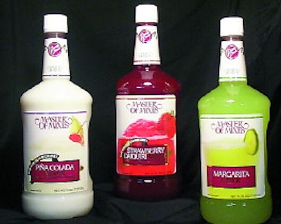 Following a liquor-bottle trend, American Beverage Marketers switched its Master of Mixes cocktail mix bottles from glass to pi
