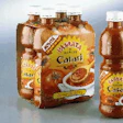 Each holding just under 18 oz of product, these aseptically filled PET bottles are available in colorful four-count paperboard c