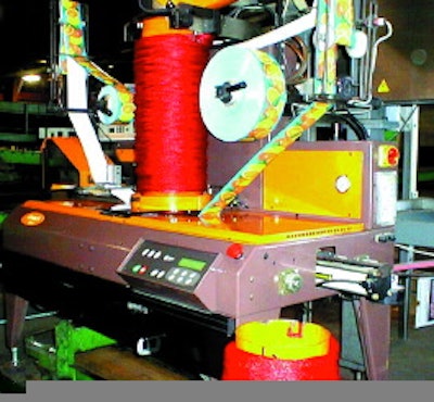 Automatic bagger (right) produces finished packs shown below