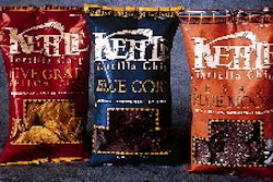 Kettle Foods wanted to keep the paper look of their previous bags but put in a window so customers could see the tortilla chips
