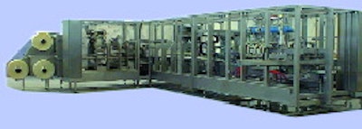 An unusual hf/f/s machine (above) is shown running at the equipment supplier?s facility. The machine was scheduled for shipment