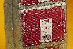 Rubbermaid?s new brick-sized mop package is one-third the size of its previous pack (above). Six brick packs are now shrink-bund