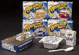 Breakfast Mates will represent the first cereal package that Kellogg will sell in the refrigerated section. The 0;eat-from? pac