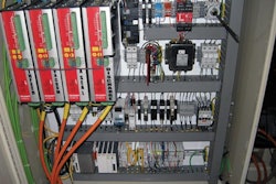 Servo look. Servo technology, much of it represented in this control cabinet, simplifies machine building and installation.