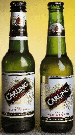 Because Bass?s plastic beer bottle (left) holds 330 cL, it compares favorably with the U.K.?s standard half-pint glass bottle (r