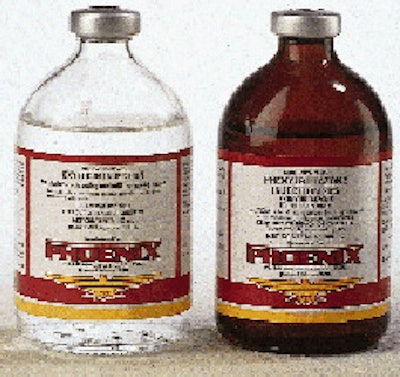 The rubber-stoppered and aluminum-crimped 100-mL glass bottles are sold under Phoenix?s own label as well as that of its distrib