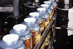 A custom-built seal tester squeezes bottles through a succession of vertical rollers to expose leakers or poor seals