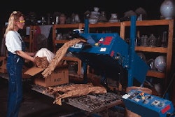 As soon as the operator begins wrapping a product with a kraft paper cushioning pad, the converting machine is ready with anothe