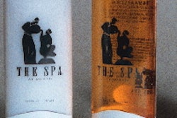Sleek, inverted PVC bottles (left) for private-label shampoos and moisturizers won the gold award. Silver went to a tube with a