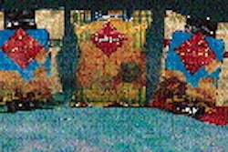 Potato chips are vibrated into a central distribution cone (left). Chips are dispersed among 16 scale hoppers around this cone b