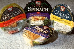 2:Controlled permeability in the film lidstock is the key to extended shelf life on this salad bowl.