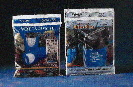 Samples of the Marineland and Aquatech branded bags depict the products in action, reproduced in four-color process printing.