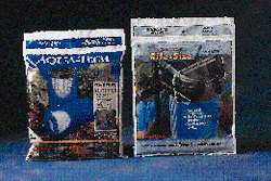 Samples of the Marineland and Aquatech branded bags depict the products in action, reproduced in four-color process printing.