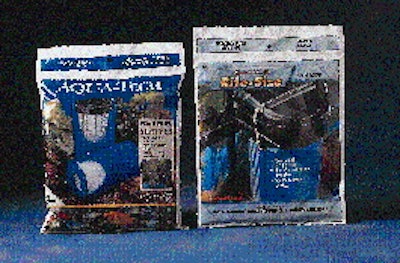 Samples of the Marineland and Aquatech branded bags depict the products in action, reproduced in four-color process printing.