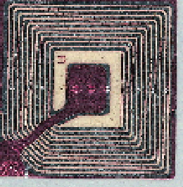 The illustration (above) depicts where the security label might be applied by a manufacturer. A close-up of the label (left) sho