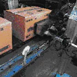 An array of print heads on both sides of the conveyor leading to finished goods inventory lets Borden print variable information