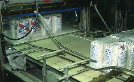 Clear film wrap (below) lets warehouse people at Savannah and at its customers?s facilities see plainly what?s inside a bundle