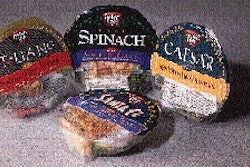 The bowl?s ?foot? not only enables the package to stand nicely in a refrigerated display, it also keeps the cheese or meat as cl