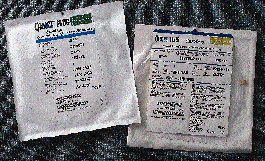 Scimed?s color thermal-transfer-printed label is virtually indistinguishable from its previous preprinted label, shown at right