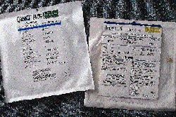 Scimed?s color thermal-transfer-printed label is virtually indistinguishable from its previous preprinted label, shown at right