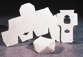 Finished d?essence sampler packages (above) measure roughly 1? high and 3? wide at their widest points. Each requires a separate