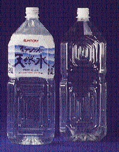 Suntory can now rely on Monotherm-blown bottles (right) as well as on bottles blown by means of other heat-set technologies (lef