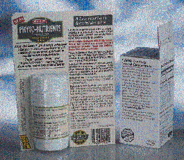Health claims made on this package of Phyto-Nutrients are accompanied by the required disclaimer that FDA hasn?t evaluated the