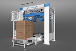 Next-gen HMI. The next-generation stretch hooder (above) has an operator interface (left) that is intuitive and easy to use.