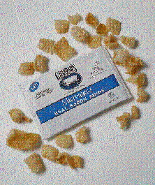 Grandad?s Real;Bacon;Rinds package uses a fused susceptor system, in which microwave susceptors burn out when they reach a cer