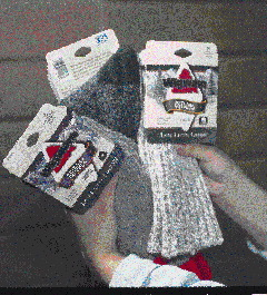 Wigwam?s new paperboard sock pack is customized for each product through the use of pressure-sensitive labels, one on the front