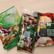 PRODUCT VERSATILITY. Dried fruits and nut mixtures are packaged in various combinations and bag sizes (left).