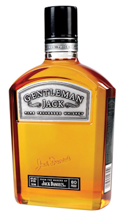 LOOK. Brown-Forman redesigned the bottle, label, and cap for its Jack Daniels Gentleman Jack line of premium Tennessee whiskey.
