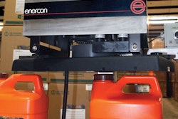 EASY SWITCHOVER. The induction sealer can be shifted between Floratine's two different jug size packaging lines without having t