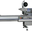 SERVO DRIVEN. Film feed, product in-feed belt, and crimper are all servo driven axes of motion on this flow wrapper. A no produc