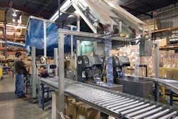 PRODUCT CHECK. Operators subject product to quality checks and send them to the void-fill area. Here, operators determine how ma